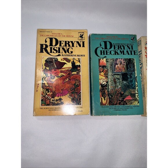 COMPLETE SET (3) KATHERINE KURTZ Books CHRONICLES OF DERYNI Series DERYNI RISING - Picture 3 of 14